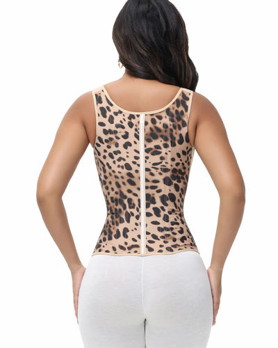 Milimom® Women's Boned Latex Zipper Corset Tummy Control Body Shaper Vest With Bra