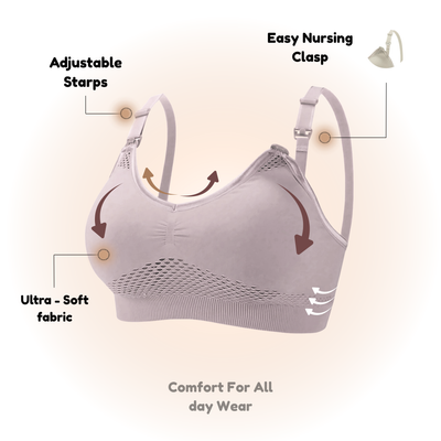 Milimom® Breathable Pregnant Women Maternity Seamless Breastfeeding Nursing Bra