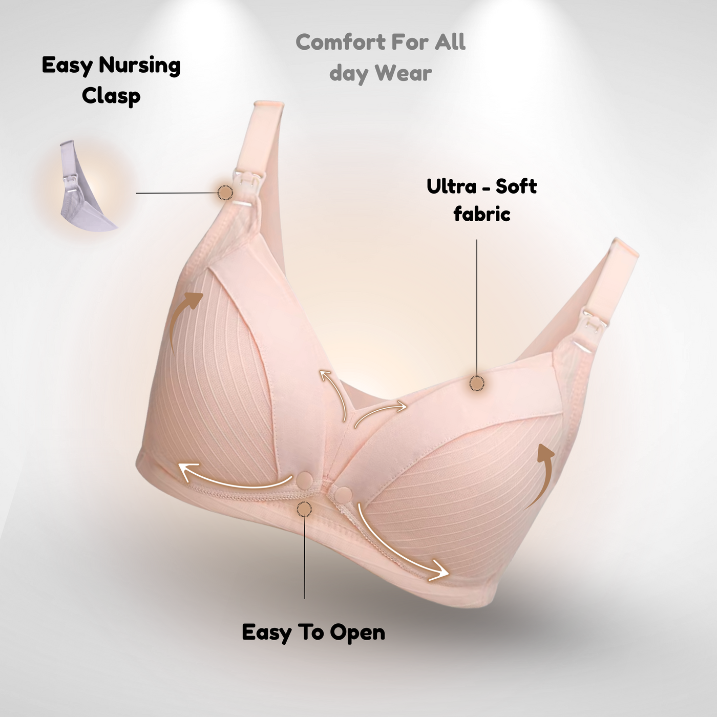 Milimom® Full Coverage Nursing Bra with Front Open Panels