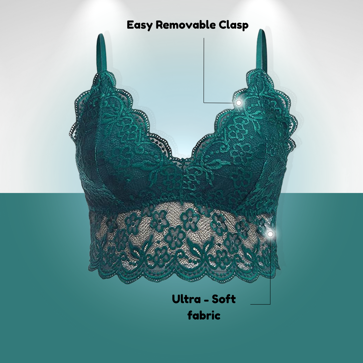 Milimom® Lace Bralette with Adjustable Straps