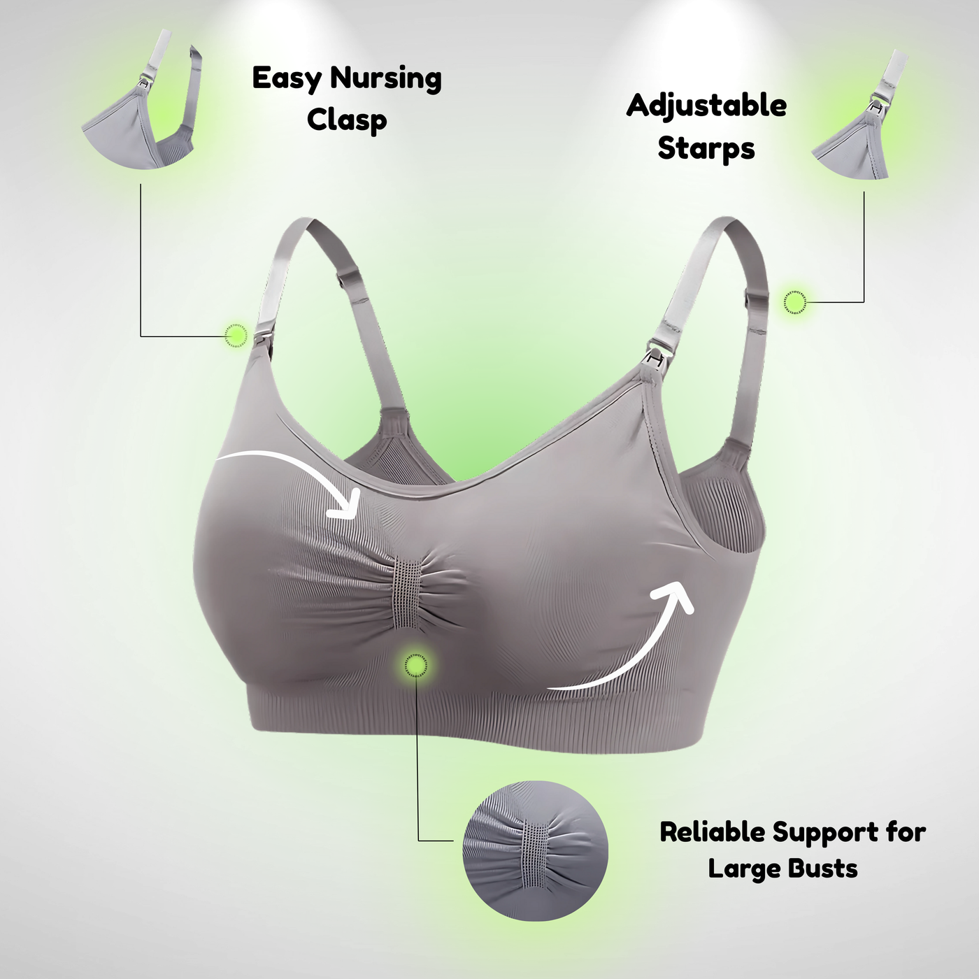 Milimom® Plus Size Seamless Nursing Bra