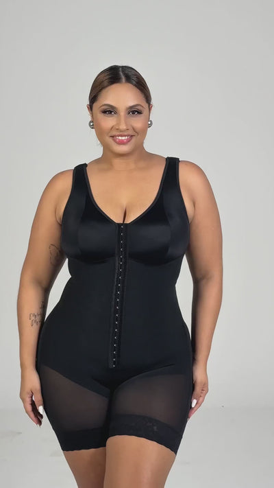 Milimom® Women's Boned Latex Zipper Corset Tummy Control Body Shaper Vest With Bra